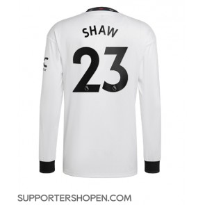 Manchester United Luke Shaw #23 Borta Matchtröja 2022-23 Långärmad